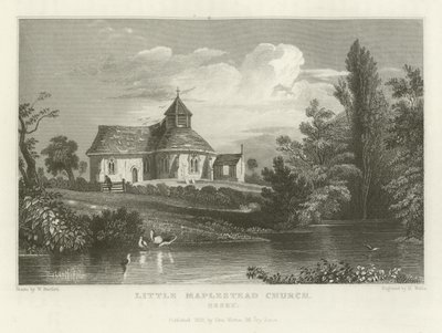 Kirche von Little Maplestead, Essex von William Henry Bartlett