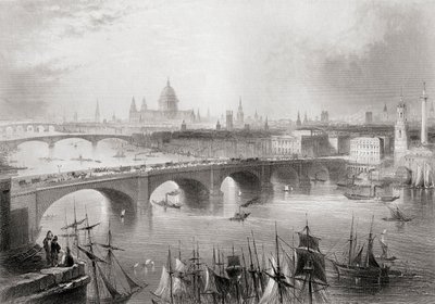 London, Southwark und Blackfriars Brücken über die Themse, London, England, aus 