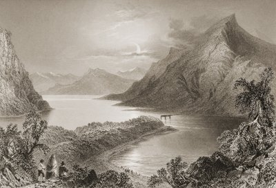 Lough Inagh, Connemara, County Galway, aus 