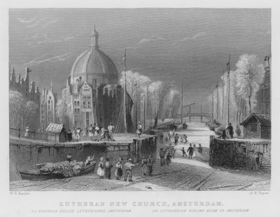 Lutherische Neue Kirche, Amsterdam (Stich) von William Henry Bartlett