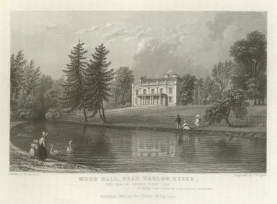 Moor Hall, bei Harlow, Essex, der Sitz von Thomas Perry, Esquire von William Henry Bartlett