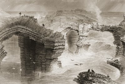 Natürliche Brücken bei Kilkee, County Clare, Irland, aus 