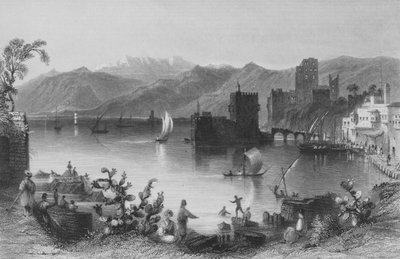 Hafen von Beirut, das antike Berothai von William Henry Bartlett