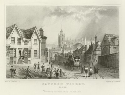 Saffron Walden, Essex von William Henry Bartlett