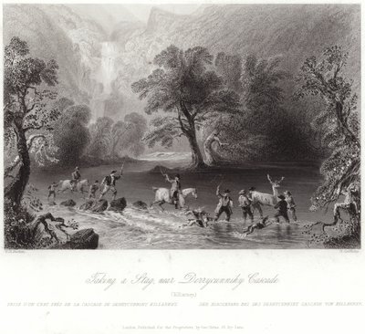 Einen Hirsch in der Nähe von Derrycunnihy erlegen von William Henry Bartlett