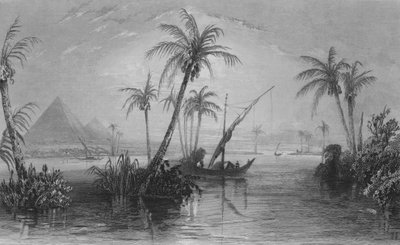 Das Land Ägypten, Der Nil (Stich) von William Henry Bartlett