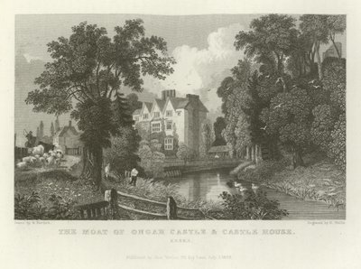 Der Graben von Ongar Castle und Castle House, Essex von William Henry Bartlett