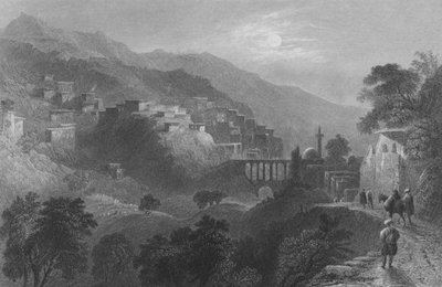 Der Pass von Beilan, Berg Amanus, auf dem Weg von Antiochia von William Henry Bartlett