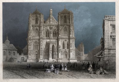 Der Dom von St. Peter in Regensburg (Stich) von William Henry Bartlett