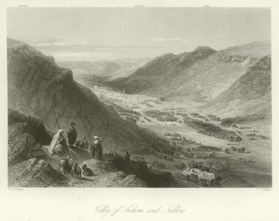 Tal von Sichem und Nablus, Palästina von William Henry Bartlett