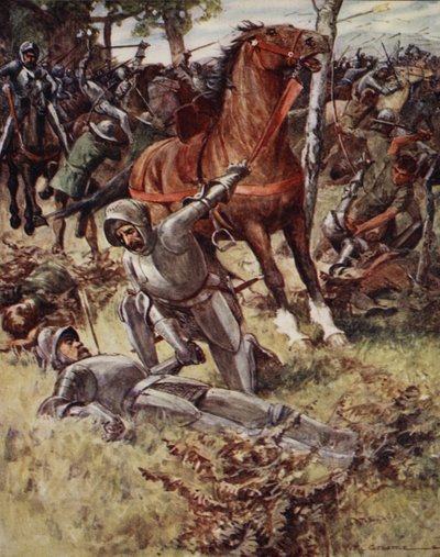 Dann verließ Earl Percy das Leben und nahm den Toten bei der Hand, aus Ballads of Famous Fights, Erstausgabe, 1920 von William Henry Charles Groome
