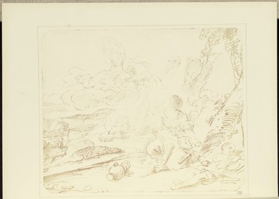 Hagar in der Wüste von William Henry Fox Talbot