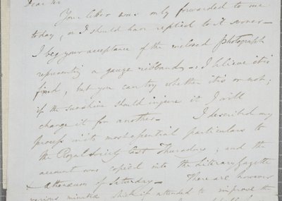 Signierter Brief von William Henry Fox Talbot an James David Forbes, 1839 von William Henry Fox Talbot