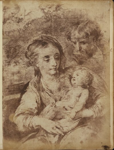 Die Heilige Familie mit drei Cherubim von William Henry Fox Talbot