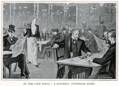 Im Cafe Royal: Eine Samstag Nachmittagsszene, um 1900 von William Henry Humphris