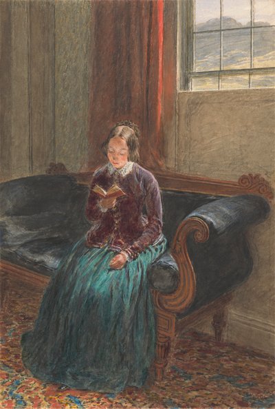Eine Dame beim Lesen von William Henry Hunt