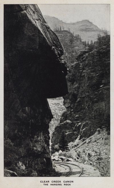 Canyons von Colorado: Clear Creek Canon, Der Hängende Felsen von William Henry Jackson