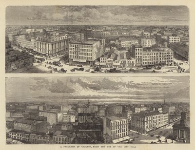 Ein Panorama von Chicago, vom Dach des Rathauses von William Henry James Boot