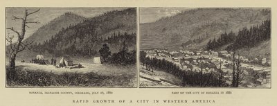 Schnelles Wachstum einer Stadt im Westen Amerikas von William Henry James Boot