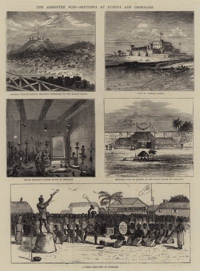 Der Ashantee-Krieg, Skizzen in Elmina und Coomassie von William Henry James Boot