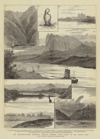 Die Colquhoun-Wahab-Expedition durch Südchina, Szenen am Kanton-Fluss von William Henry James Boot