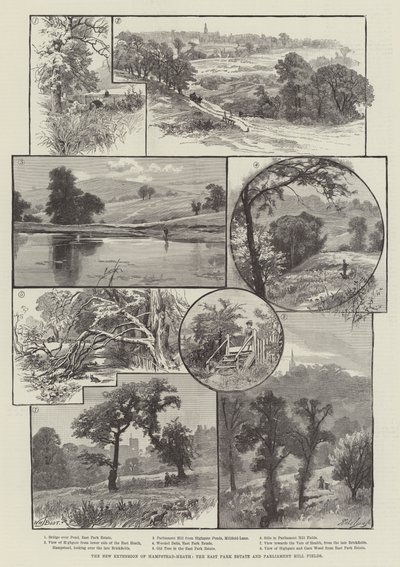 Die neue Erweiterung von Hampstead-Heath, das East Park Estate und Parliament Hill Fields von William Henry James Boot