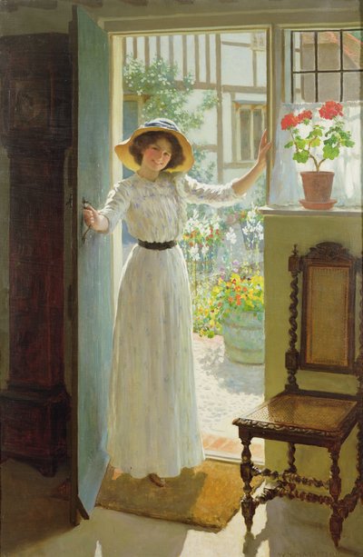 Vor der Hüttentür von William Henry Margetson