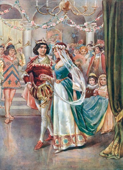 Er bat sie, den Ball mit ihm zu eröffnen von William Henry Margetson