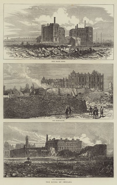 Die Ruinen von Chicago von William Henry Pike