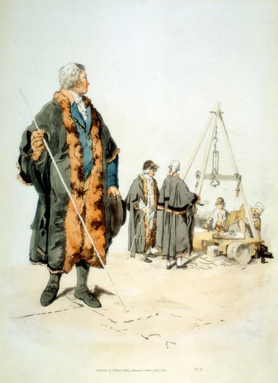 Mitglied einer Londoner Wardmote-Untersuchung in offizieller Kleidung, 1808 von William Henry Pyne