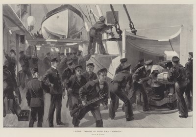 Übungseinsatz an Bord der HMS Australia von William Heysham Overend