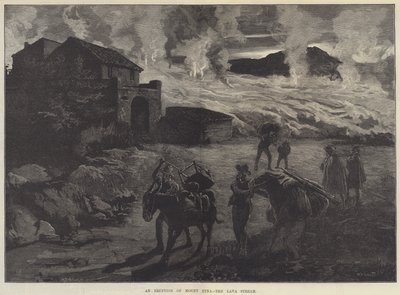 Ein Ausbruch des Ätna, der Lavastrom von William Heysham Overend