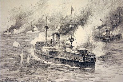 Schlacht am Yalu-Fluss am 17. September von William Heysham Overend