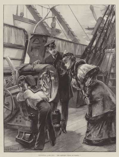 Inspektion einer großen Kanone, Das Einfachste auf der Welt! von William Heysham Overend