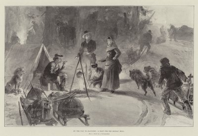 Auf dem Weg nach Klondike, eine Pause für das Mittagessen von William Heysham Overend