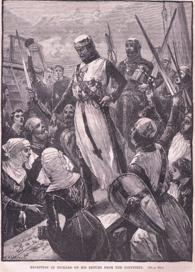 Empfang von Richard bei seiner Rückkehr vom Kontinent, 1194 n. Chr. von William Heysham Overend