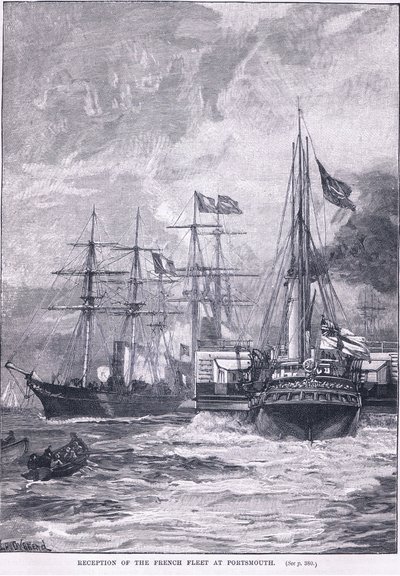 Empfang der französischen Flotte in Portsmouth 1865 n. Chr. von William Heysham Overend