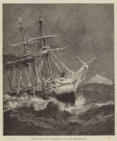 Rückkehr der Nordpolexpedition, HMS Alert auf Heimfahrt von William Heysham Overend