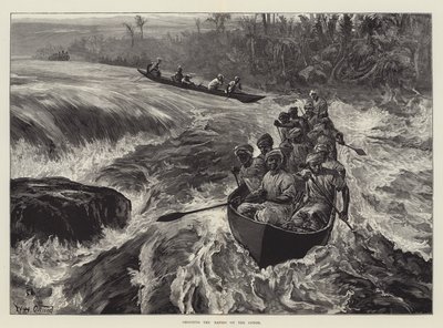 Die Stromschnellen auf dem Kongo befahren von William Heysham Overend