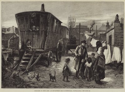 Skizzen des Zigeunerlebens, ein Lager in der Nähe der Latimer-Road, Notting-Hill von William Heysham Overend
