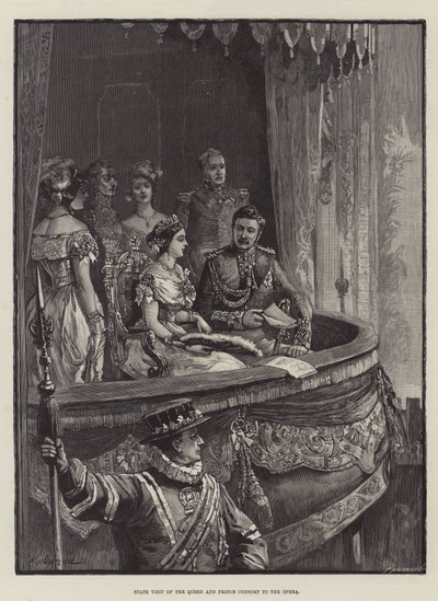 Staatsbesuch der Königin und des Prinzgemahls in der Oper von William Heysham Overend