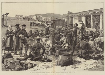 Der afghanische Grenzstreit, russische Truppen in Baku auf dem Weg nach Zentralasien von William Heysham Overend