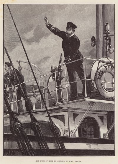 Der Herzog von York als Kommandant der HMS Thrush von William Heysham Overend
