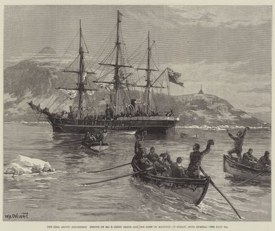 Die Eira-Arktis-Expedition, Rettung von Mr. B. Leigh Smith und der Besatzung in der Matotchkin-Straße, Nova Zembla von William Heysham Overend