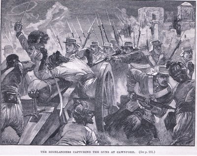 Die Highlander erobern Cawnpore 1857 n. Chr. von William Heysham Overend