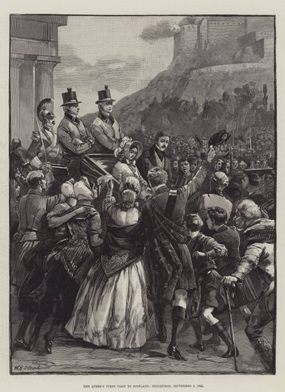 Der erste Besuch der Königin in Schottland, Edinburgh, 3. September 1842 von William Heysham Overend