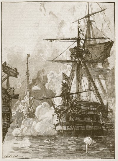 Der Russische Angriff auf Sinope, Illustration aus 