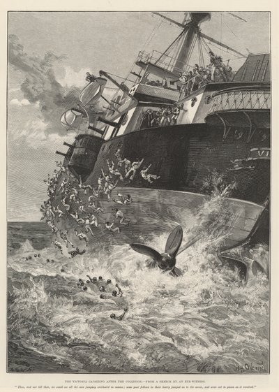 Die Kenterung der Victoria nach der Kollision von William Heysham Overend