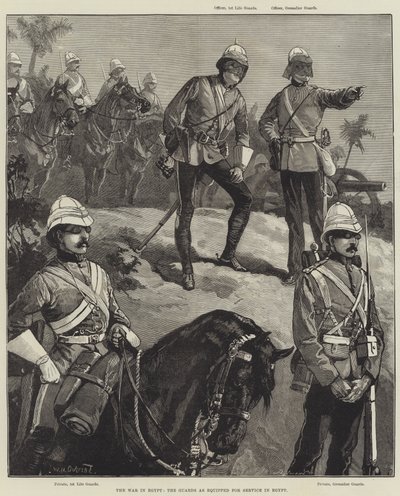 Der Krieg in Ägypten, die Wachen ausgerüstet für den Dienst in Ägypten von William Heysham Overend