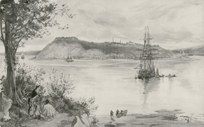 Ansicht der Stadt und Festung von Quebec, 1759 von William Heysham Overend